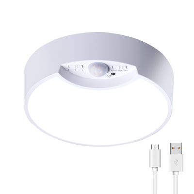 ABS PC Round LED Motion Ceiling Light Battery Powered 1.2W 120*2835 DC6V 250Lumen RA80