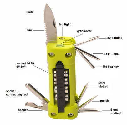 ABS Steel Flashlight Tool Handheld LED Work Light Size 4.7x4.2x12.5cm 293g 2AA (NOT Included)