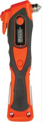 7 In 1 Multifunction Auto Tool Tire Pressure Gauge Warning Light Siren Hammer Safe Belt Knife Flashlight Screwdriver