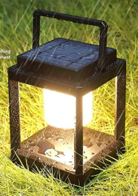 Solar Powered LED Light Warm White ABS PC Polycrystalline Silicon Solar Panel IP44 Waterproof