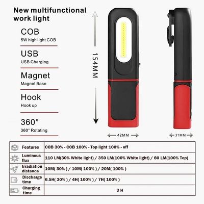 3W COB 300lm Portable LED Work Lights