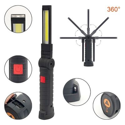 Rechargeable Craftsman LED Work Lights 360 Deg Free Rotating 3W COB LED Work Light Torch 200 Lumen