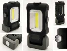 Mini Portable LED Work Lights Battery Operated ABS Black With Rubber Painting 3W COB