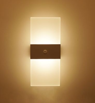 Acrylics Metal Rechargeable LED Wall Light With PIR Motion Sensor