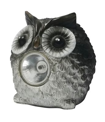 Owl Shape Solar Powered Resin LED Lawn Light 4.6*3.3cm Polycrystalline Silicon Resin