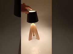 Rechargeable Wooden Base Battery Operated Night Light For Nursery 200lm