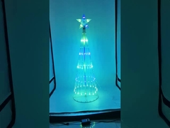 Remote LED Christmas Lighting Tree with top star  Dual LED (macaron multi-color+warm white)