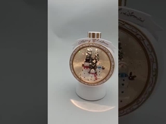 Snowman family with glitter water good gift LED lights